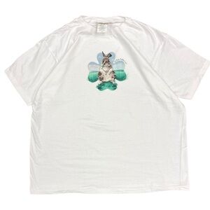 Vintage Northern Reflections Bunny Rabbit & Shamrock Graphic Tee T-Shirt L
